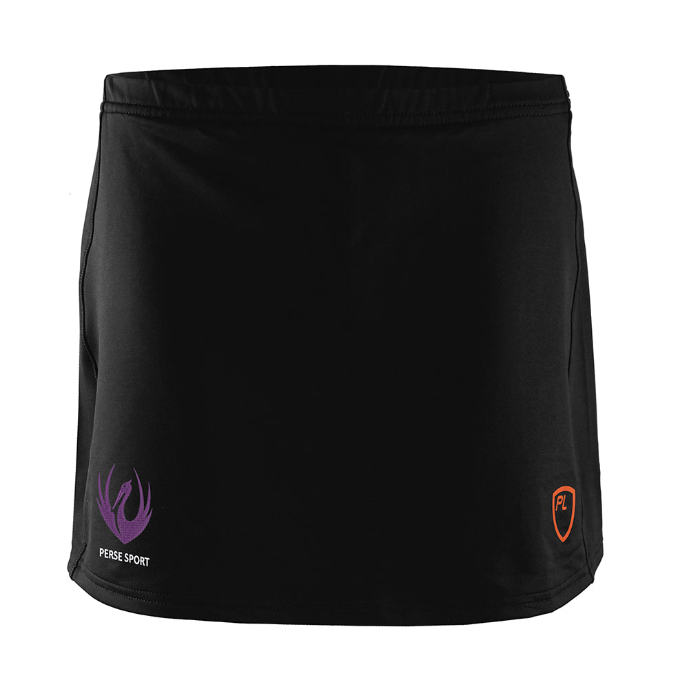 Perse Upper Girls' Black PE & Games Skort (Compulsory or Short)