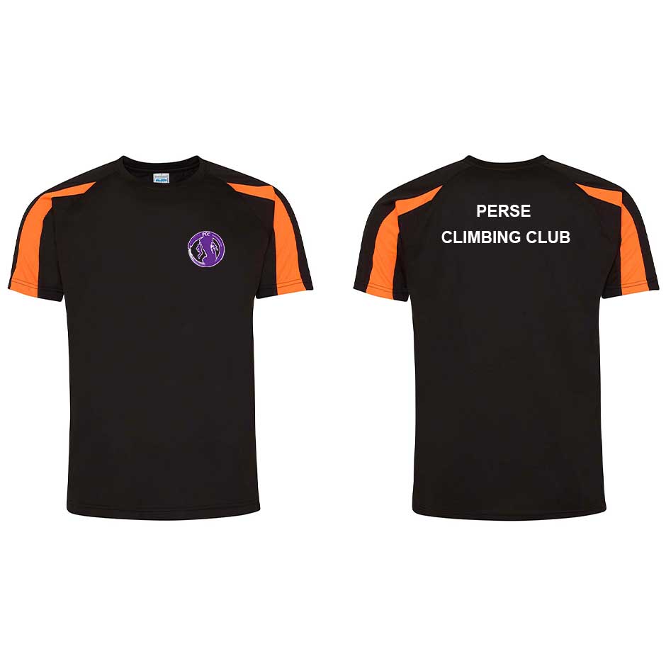 Perse Climbing Club T-Shirt Black/Orange