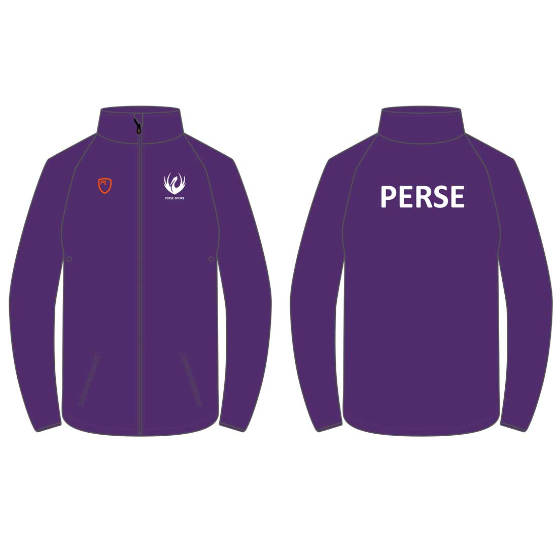 Perse Staff Full Zip WeatherLayer Jacket Purple