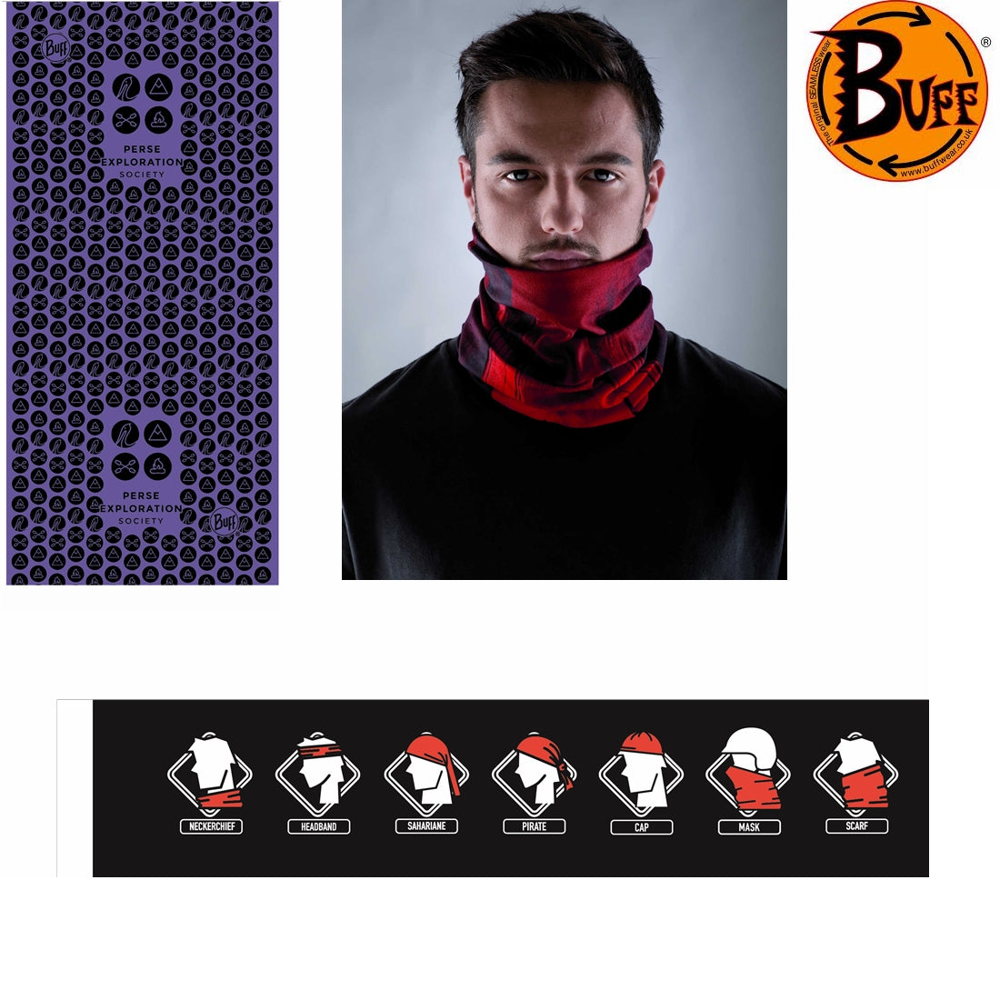 Perse Outdoor Pursuits Branded Buff