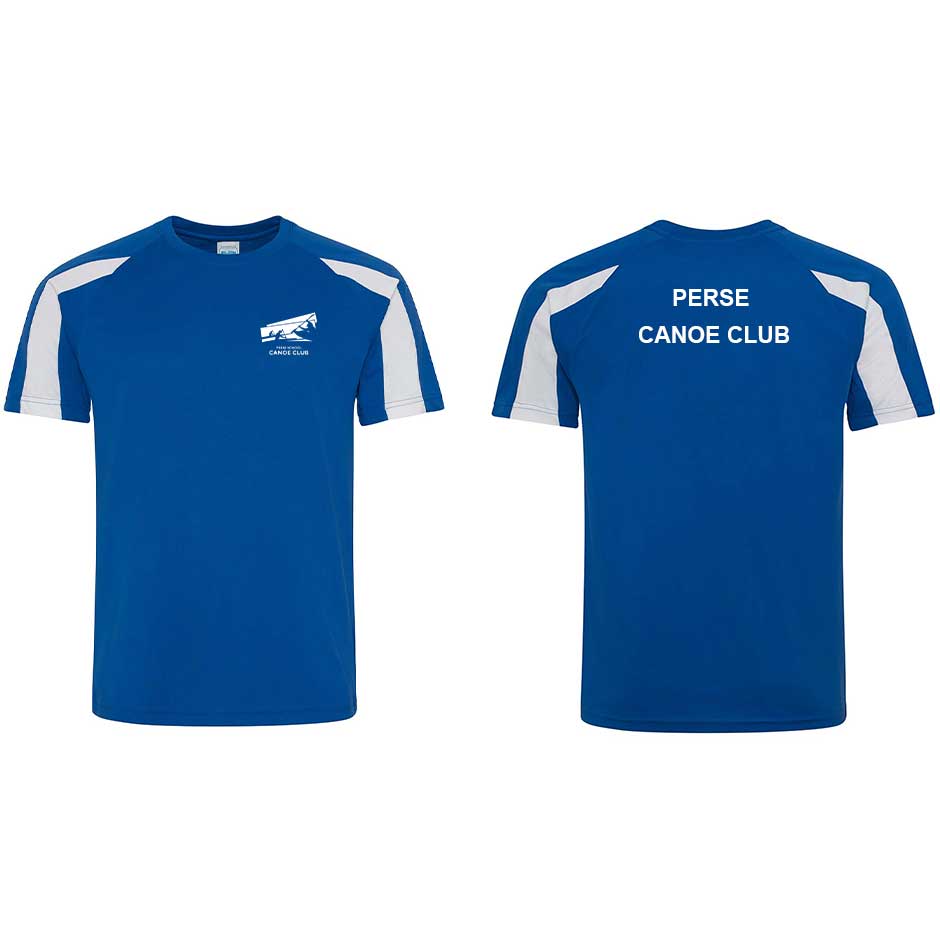Perse Canoe Club T-Shirt Royal/White