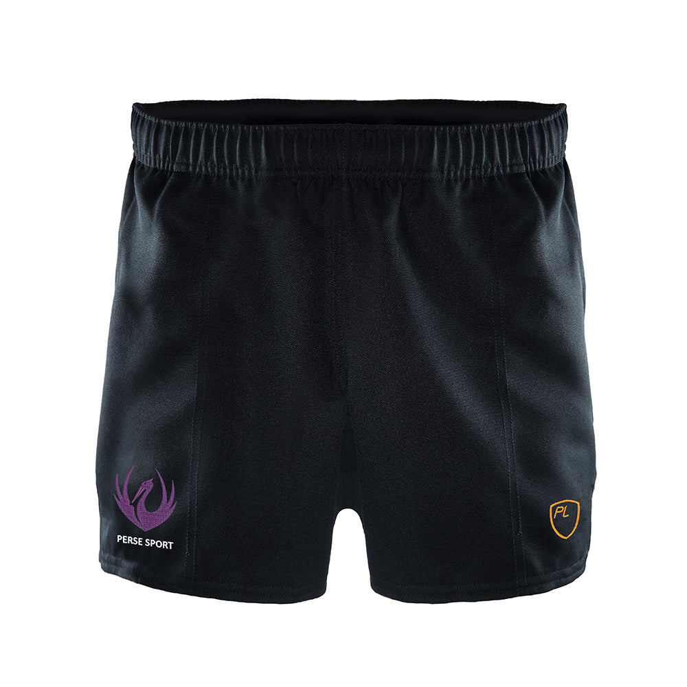 Perse Upper Boys' Black Rugby Shorts (Compulsory for contact Rugby)